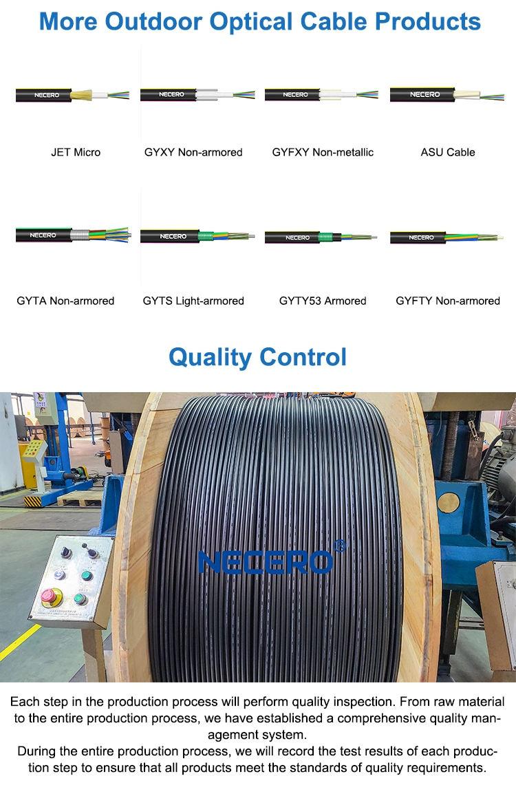 GYTC8S Figure8 Outdoor Waterproof Aerial Self-Supporting Central Loose/Unitube Tube 2 6 12 24 Core Armored Optical/Optic Fiber Cable Price