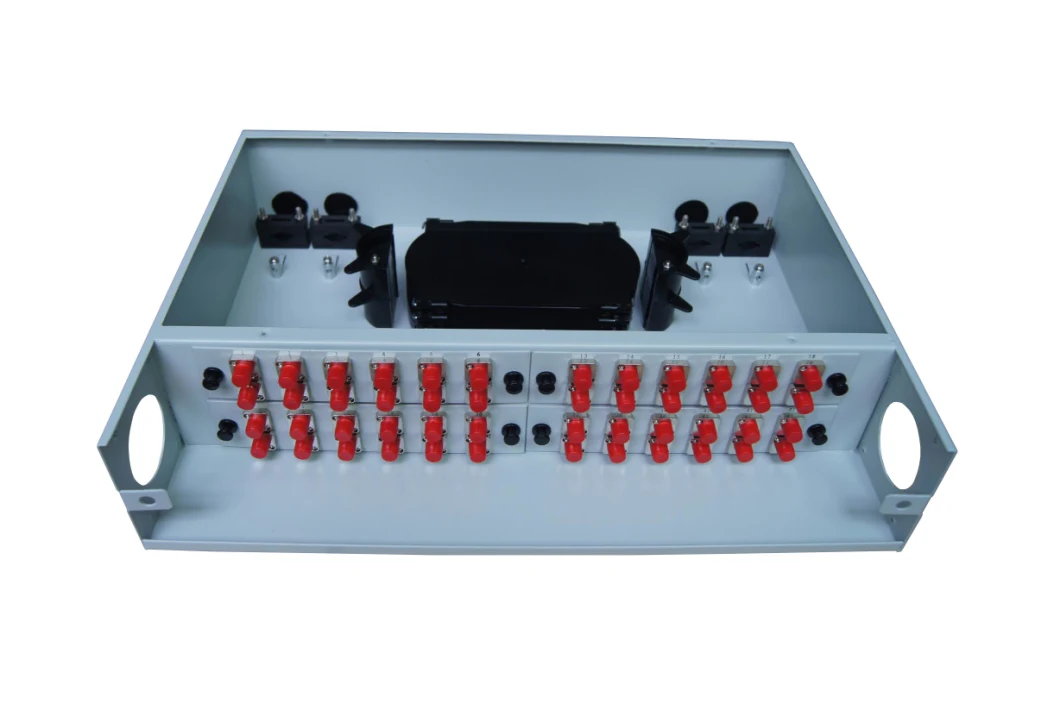 48 Port Sc/LC/St/FC Connector 19inch Fixed Rack-Mounted ODF Optical Fiber Distribution Frame Fiber Optic Patch Panel