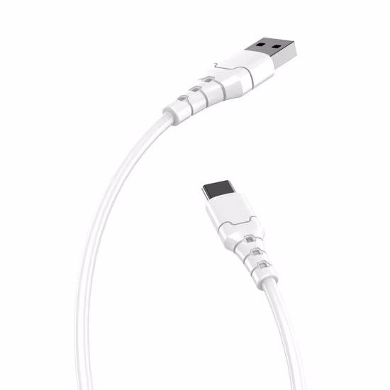 Cable de carga rápida Cable micro de color blanco de 2 m de longitud Adecuado para cable de teléfonos