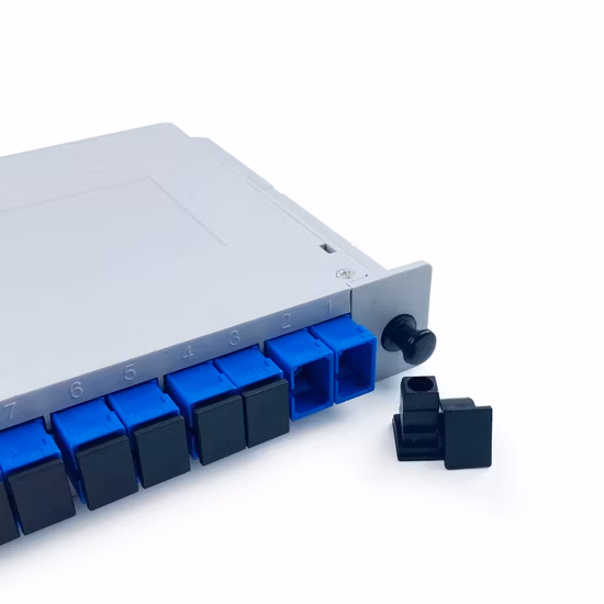 Divisor de fibra óptica PLC 1*8 con conector Sc/APC Sc/Upc