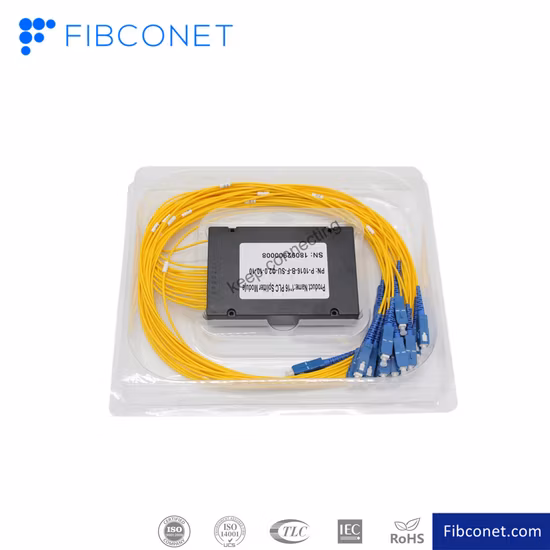Divisor de fibra óptica 1X16 ABS Box Sc/Upc Sc/APC Fiber Optic PLC Splitter